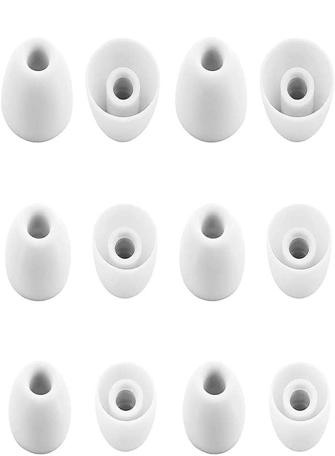 ALXCD Eartips Compatible with Beats Fit Pro, S/M/L 3 Sizes 6 Pairs Soft Silicon Earbuds Tips Replacement Ear Tips, Compatible with Beats Fit Pro 6 Pairs White - Image 2